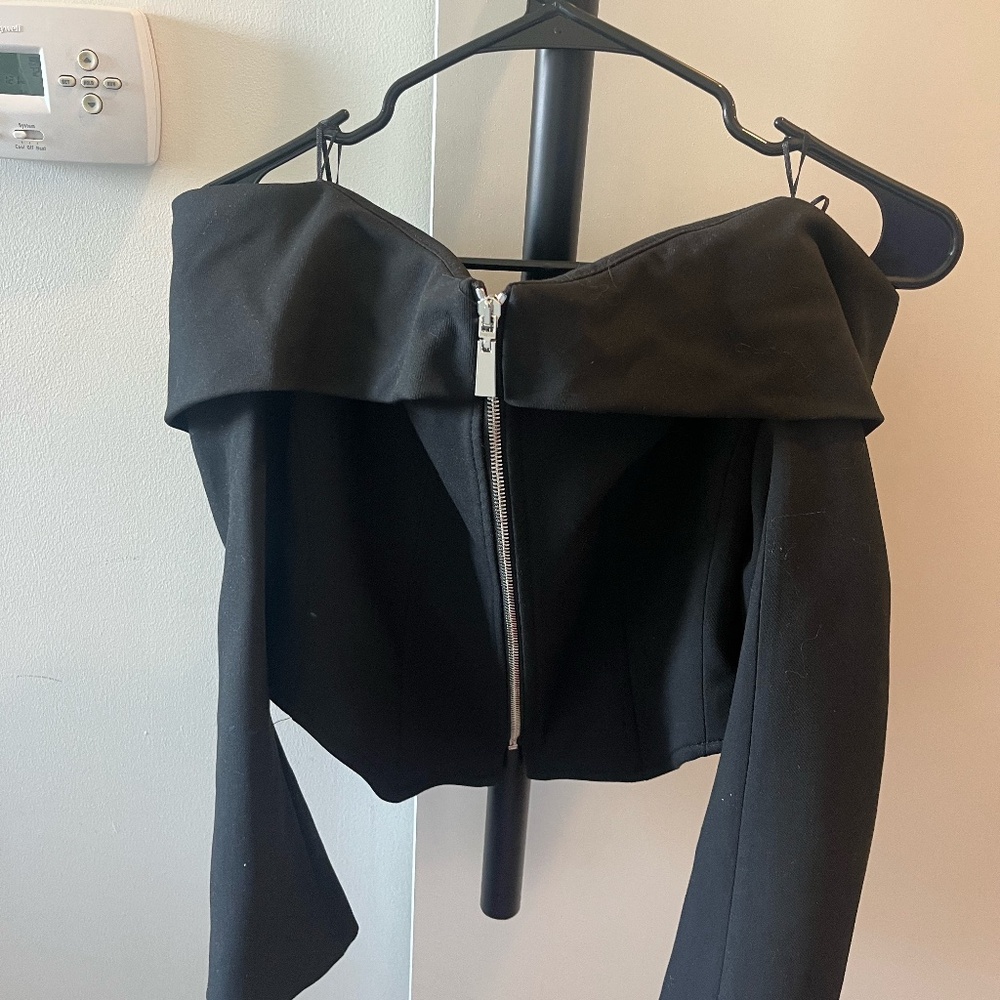 Zara off the shoulder shirt